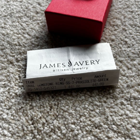 James Avery Green Prasiolite Gemstone Ring SIZE 7 - Picture 11 of 12